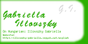 gabriella illovszky business card